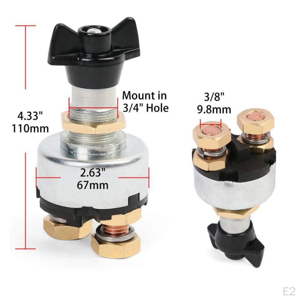 12V Main , Knob Type Disconnect ,Switch 2 Post Switch ,Anti-leakage Discharge Switch.