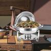 Catering Buffet Warmer Set, Catering Food Warmer, 4.5L Round Catering Warmer Server for Kitchen, Wedding, Cooking, Chafing