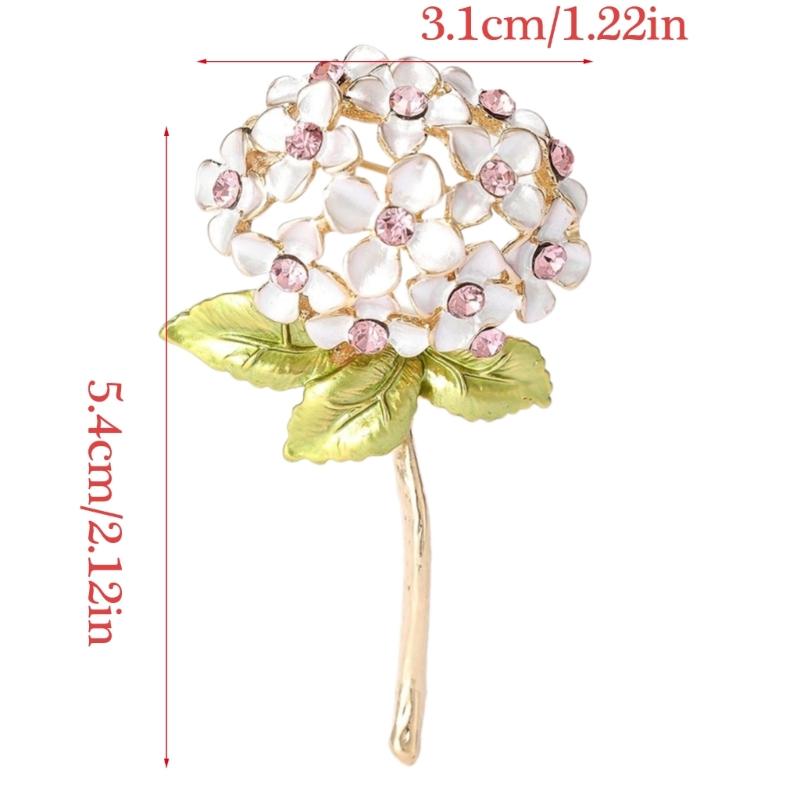 Beautifully Crafted Hydrangea Brooch Wedding Outfit Accessory To Elevate Your Look At Business and Social Event