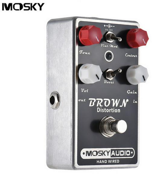 MOSKYAUDIO Brown Distortion Handmade Guitar Effects Pedal