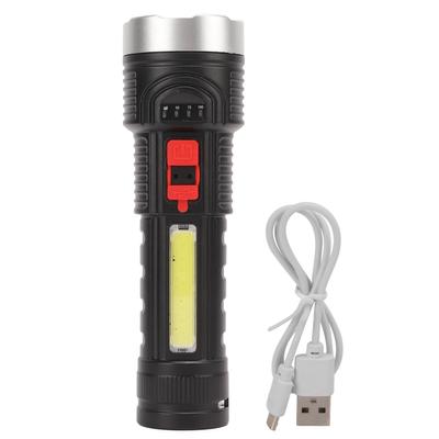 USB Wiederaufladbare Taschenlampe 500LM Wasserdichtes COB Leuchtmittel Tragbare Handtaschenlampe für Draußen