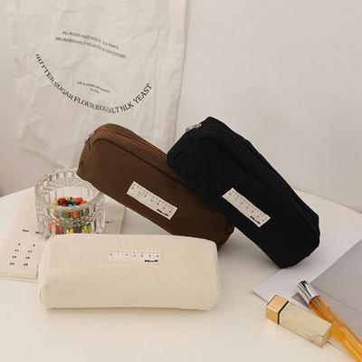 Pencil Case Black Pencil Pouch Large Capacity Bag Canvas Pen Case