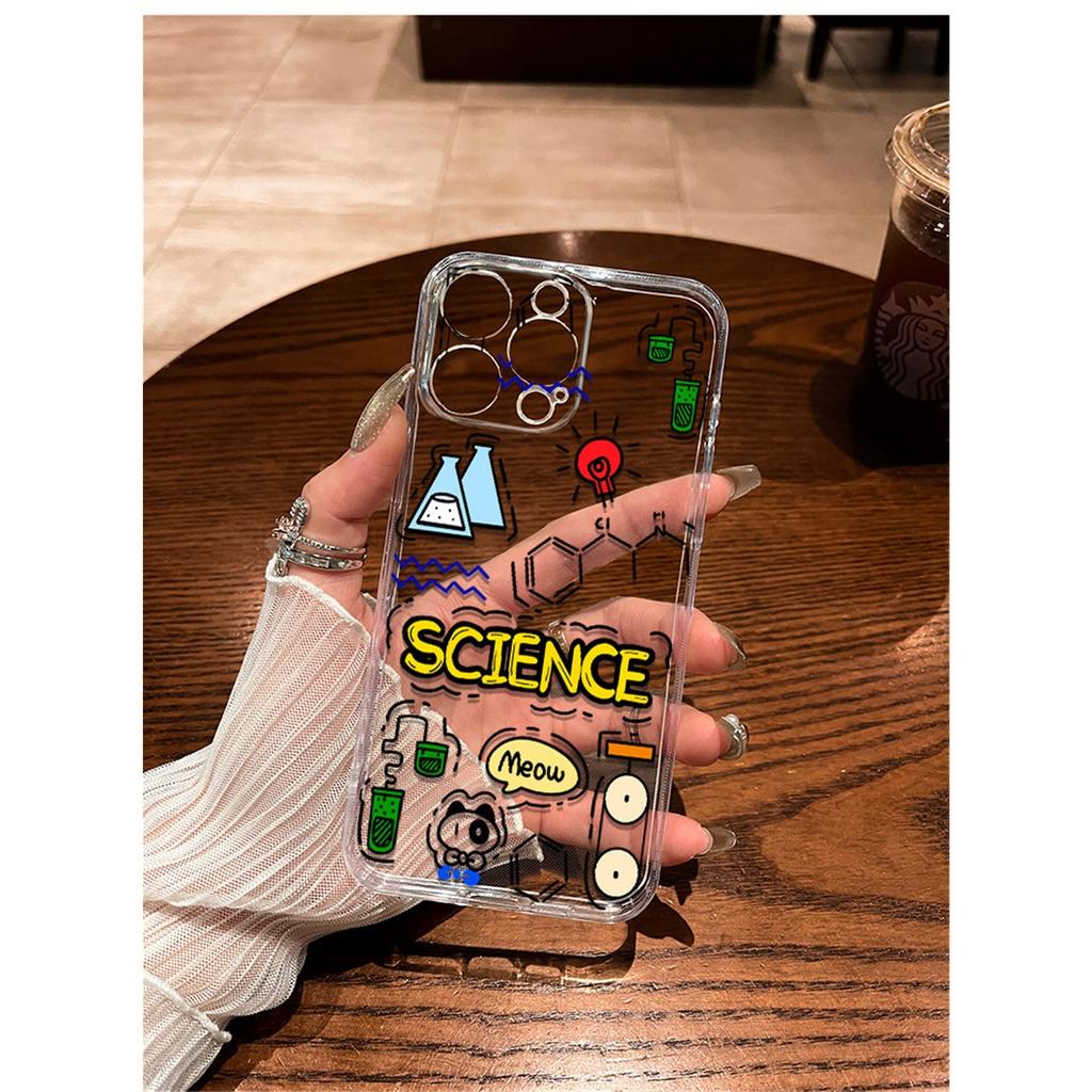 Cute Graffiti Doodle TPU Phone Case For IPhone 15 14 13 12 11 Pro Max X XR XS 8 7 Plus, Clear Shockproof Protective Cover