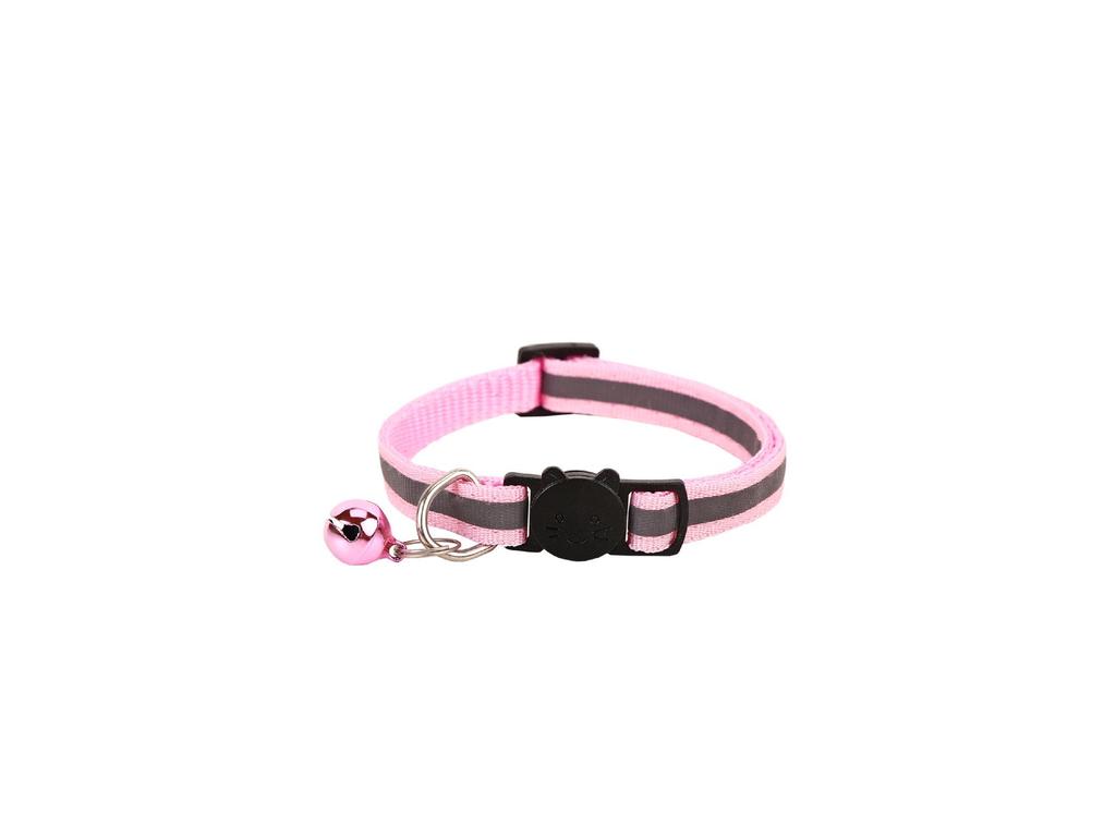 Reflective Cat Collar with Bell and Safety Buckle