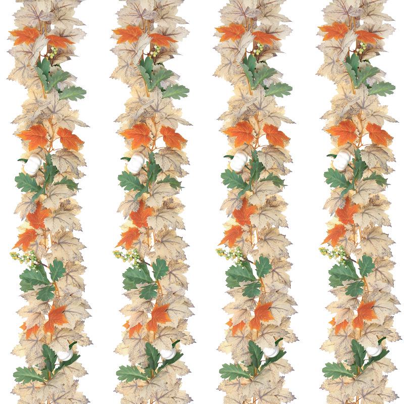 Artificial Maple Leaf Vine for Autumn Harvest Festival & Thanksgiving Decorations