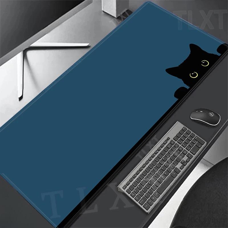 Kawaii Mouse Pads Cute Cat Mousepad Large Mouse Mat Big Purple Desk Pads Non-Slip Rubber Laptop Computer Keyboard Table Mats