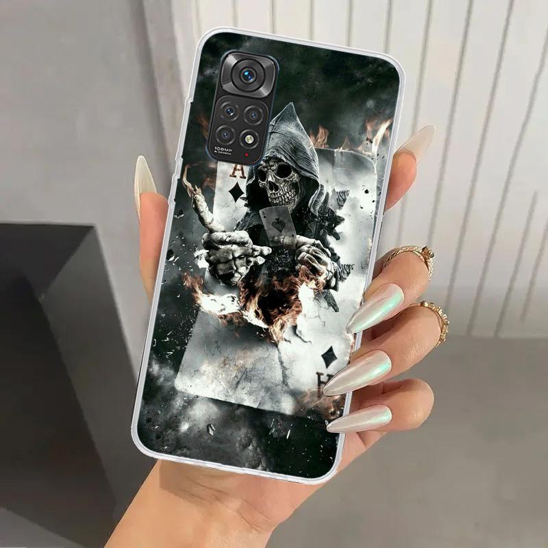 Reaper Skull Skeleton Gun Phone Case for Xiaomi Redmi Note 15 14 14S 13 12S 12 Pro 11S 11 Plus 11T 11E 10S Soft Funda Print Shel