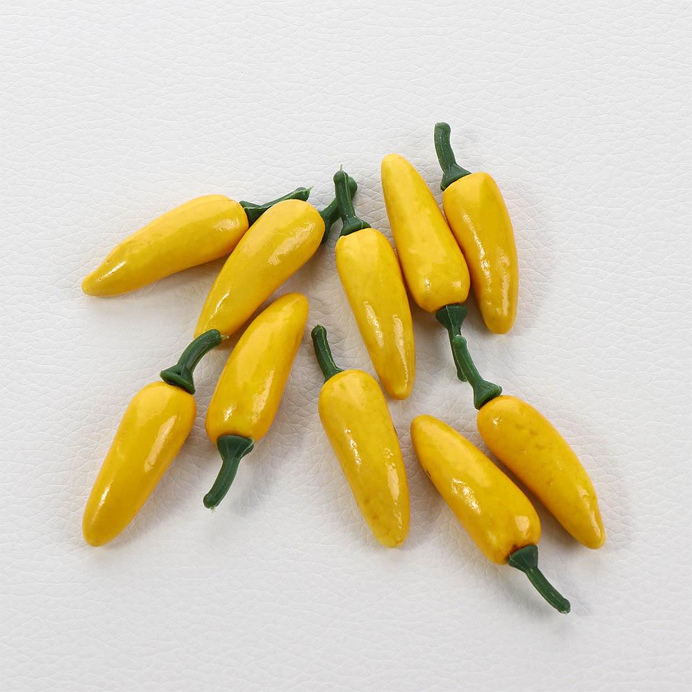 10 PCS Artificial Plastic Simulation Chili Pepper Plants Corsage Putting Fruit Vegetables For New Year's Home Decoration