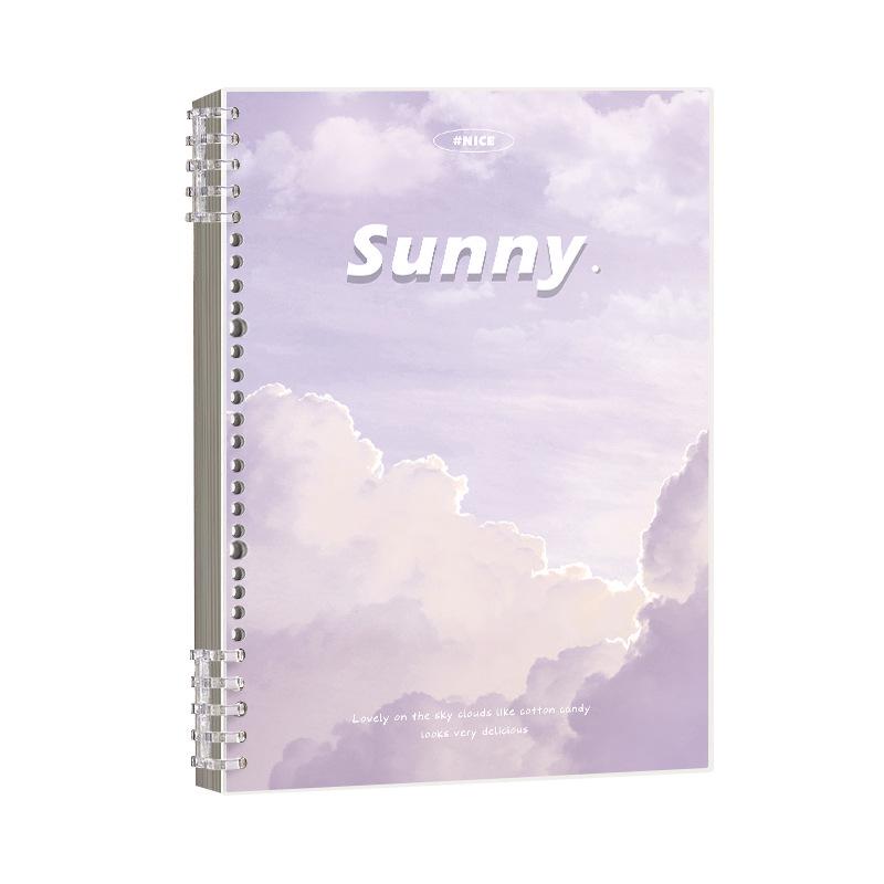 Comfort-Grip A5 Loose-Leaf Notebook: Large Capacity, Clear Sky Cover, Student-Friendly Lined & Grid Pages