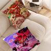 C-Charlie H-Hazbin Pillow Covers Cartoon Sofa Decorative Home Double-sided Printing Short Plush Cute Cushion Cover