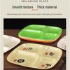 Thickened Melamine 4-Compartment Meal Tray