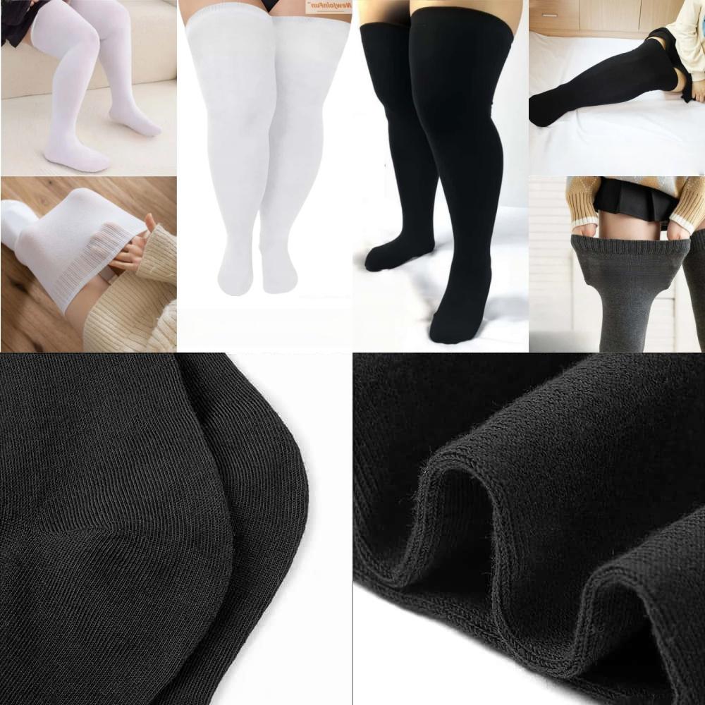 Yiran Sexy Lingerie Women's Colorful Plus Size Knee High Long Socks 200Lbs Elastic Comfortable Thigh High Stockings Over Knee Sock Jk Uniform Style Stocking Cm