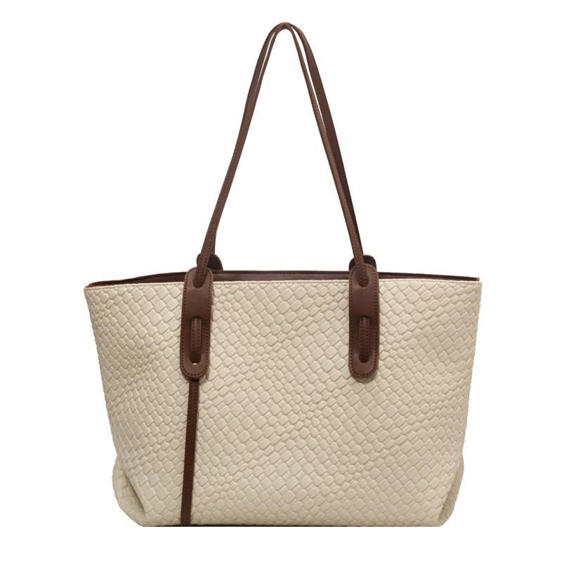 

2026 New Large-capacity Woven Bag Women s All-match One-shoulder Underarm Korean Hand Tote one size off білий колір