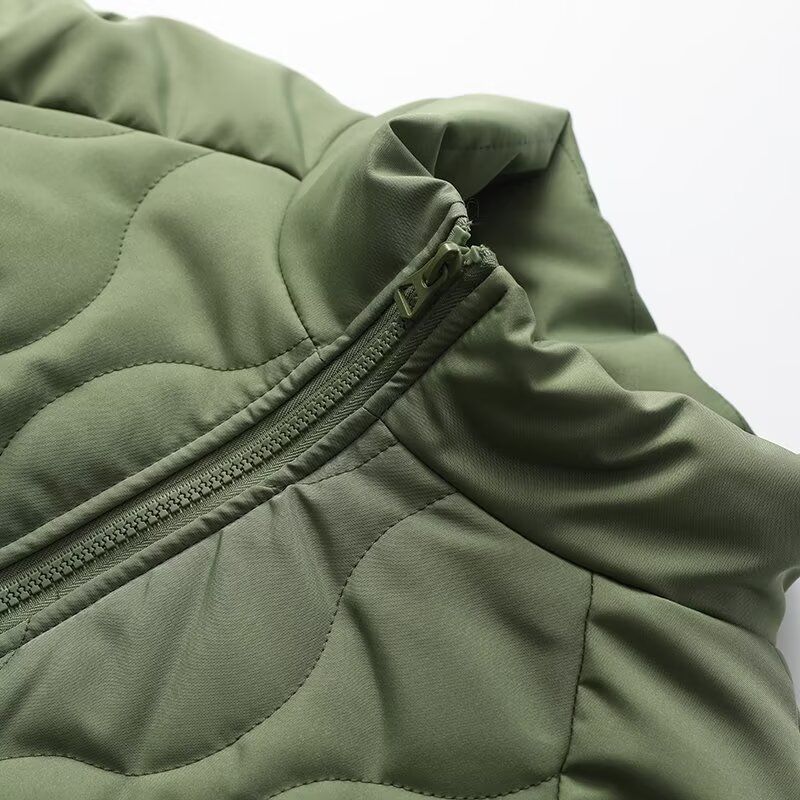 Kaslead New Arrival Women's Clothing Fashion Style Fashion Pilot Loose Lapel down Cotton Jacket