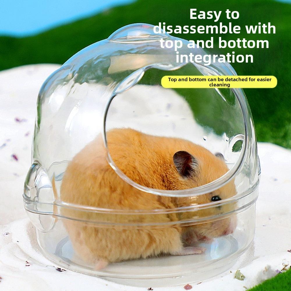 Cheese Shape Hamster Sand Bath Box Plastic Small Animal Bathtub Hamster Litter Box for Small Pets