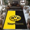 Borussia Dortmund Personalized Name Floor Rug Office Rug Perfect for Hallway Dining Room Dormitory Playrooms Antislip Carpet Decorate Offices