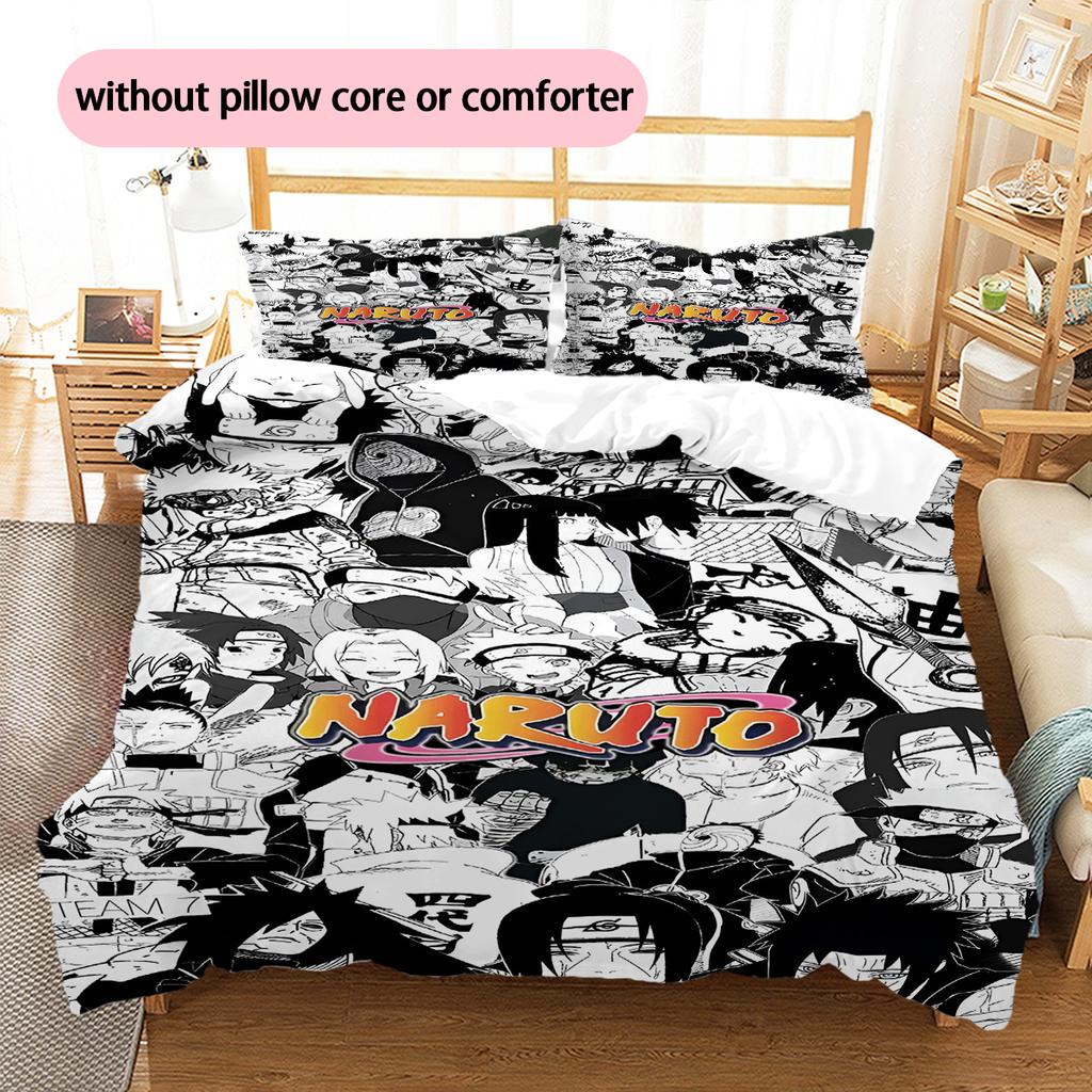 Cartoon Pattern Bedding Quilt Set Quilt Cover Pillowcase Home Decoration Birthday Gift (1 * duvet cover + 2 * pillowcase, without core)