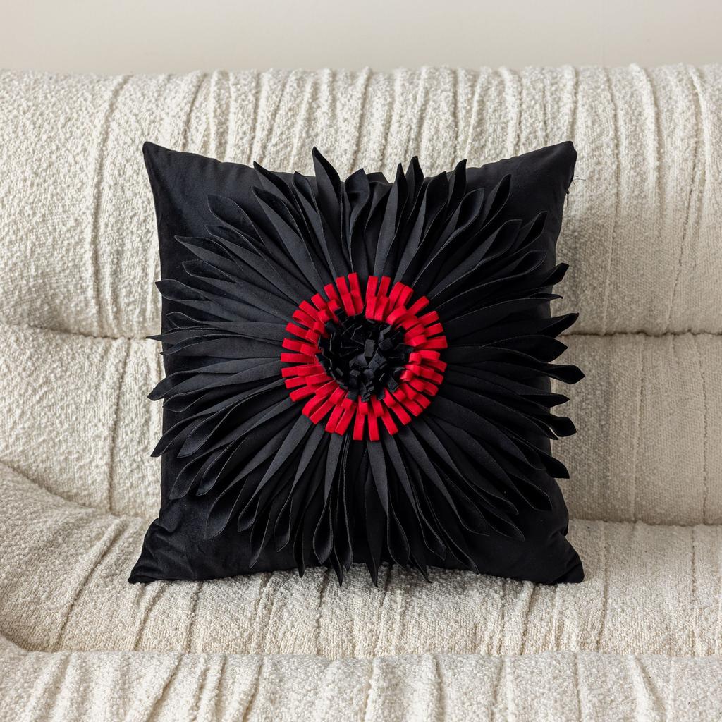 European and American Light Luxury Ins Style Hug Pillow with Daisy Flower Handmade Splicing Backrest Pillow New Backrest Cushion