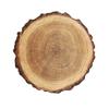 6/4pcs Tree Stump Placemat PP Wood Pattern Home Restaurant Dining Table Decor Mat Vegetable Dish Curved Edge Wood Grain Cup Pad