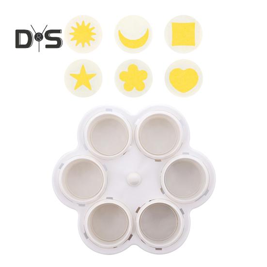 6Pcs Steamed Egg Mold with Brush 6 Shapes Food Grade PP Heat Resistant Non-stick Poached Egg Cup Cooker Steamer Kitchen Gadget