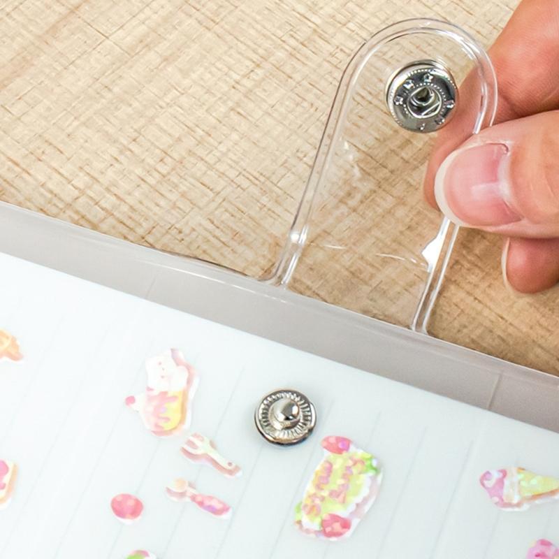 Ein 6-Ring-Ordner mit Druckknopf 6-Ring-Ordner Klare Weiche Notizbuchhülle Budgetplaner-Ordner für Schule Büro Besprechung