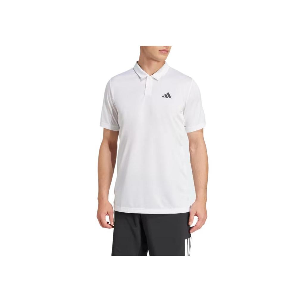 Adidas Climacool SS25 Solid Color Versatile Comfortable Simple Short Sleeve Polo Shirt Men Polo Shirts White JD8643