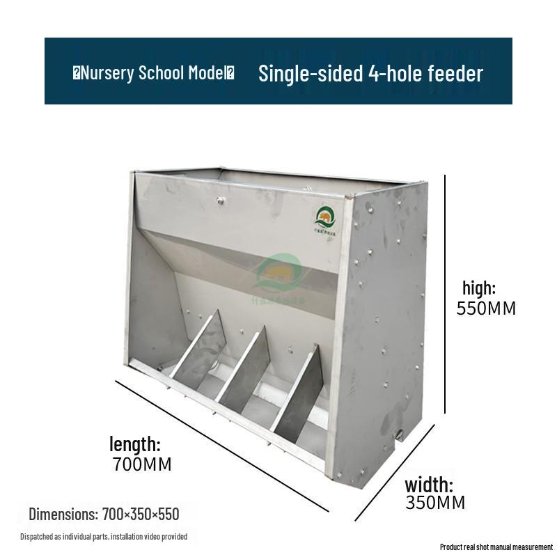 Free Shipping Stainless Steel Double-Sided Pig Feeder Trough for Piglets and Fertilizer.