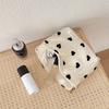 New Texture Love Canvas Single Shoulder Back Pericardium Large Capacity Makeup Bag Student Underarm Bag