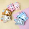 Baby Boys Girls Plush Soft Cute Thick Warm Knitted Mittens Kids Gloves