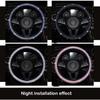 Steering Wheel Cover Glitter,Bling Bling Universal Non-Slip Shiny Colorful Car Steering Wheel Protector Car Decoration Accessories for Car Accessories