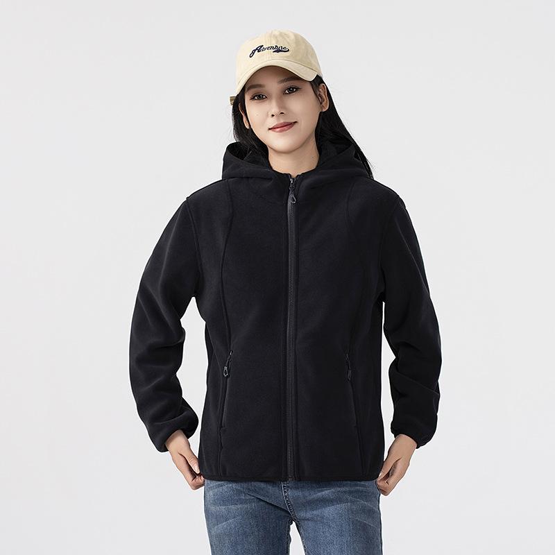 Thickened Austrian fleece fleece fleece jacket, new outdoor autumn and winter cold-proof, comfortable and warm hooded fleece liner jacket