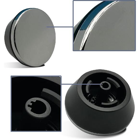 AEZ73913401 Knob Assembly Fits washers and dryers Chrome