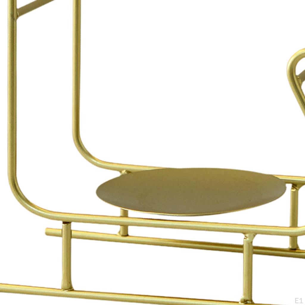 Candle Holder Tray Decor Fashion Christmas Sleigh Shape Candlestick Stand for Bedroom Drawing