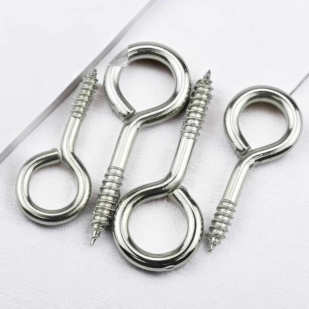 Nickel-Plated Self-Tapping Eyelet Hook Screw