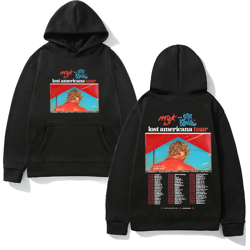 MGK The Lost Americana Tour Herbst/Winter Hoodie 2025-2026 Tour Neue Harajuku Mode Sportbekleidung Bedruckter Sudaderas Hoodie