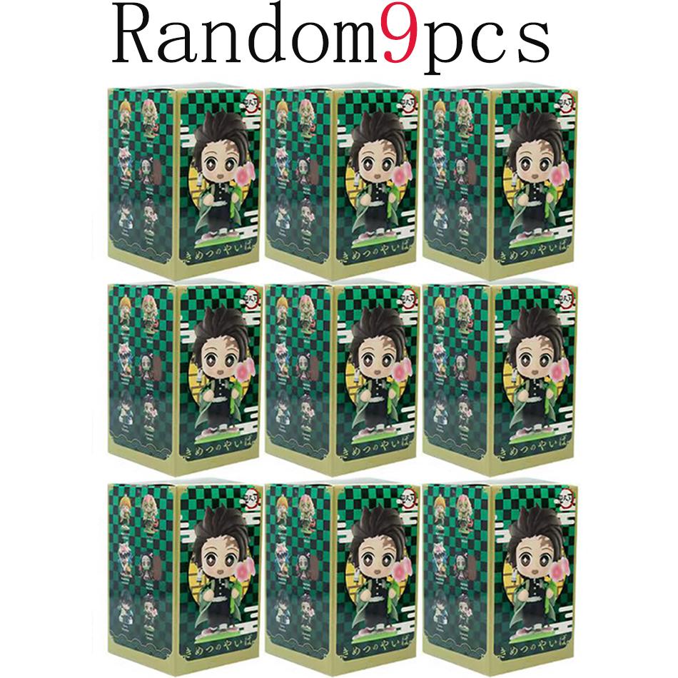 1-12pcs Anime Demon Slayer Blind Box Tanjiro Kamado Nezuko Cartoon Figure PVC Model Ornament Child Christmas Halloween Gift