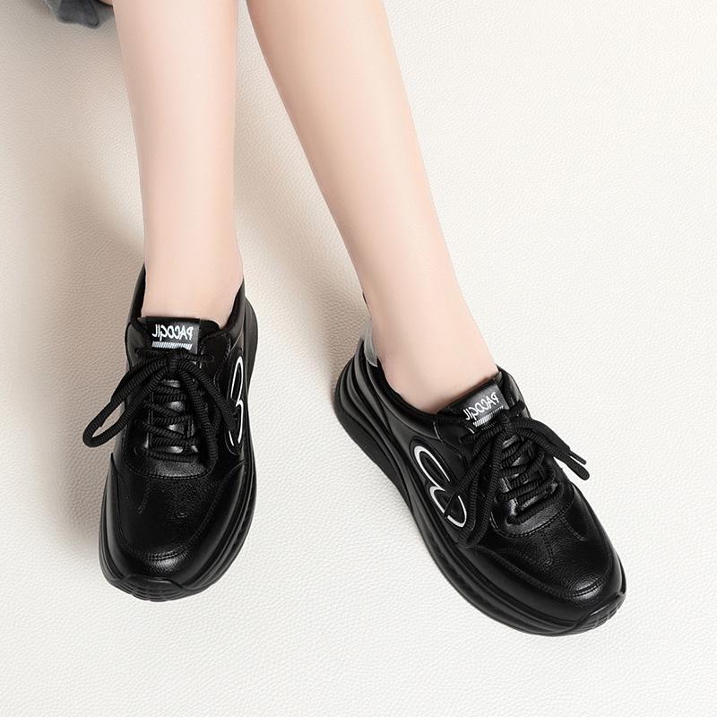 Thick-soled White Shoes for Women, Lightweight and Casual Sports, New Spring and Autumn Single Shoes, Forrest Gump Shoes
