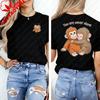 Viral Punch Cute Baby Monkey With Plush Toy Shirt Emotional Gift For Animal Lovers Kawaii Graphic Tshirts Fashion Casual Tshirt