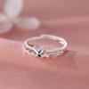 Adjustable 925 Sterling Silver Heart Ring for Women - Niche Design with a High-End Feel, Plain Band, Light Luxury Index Finger Ring