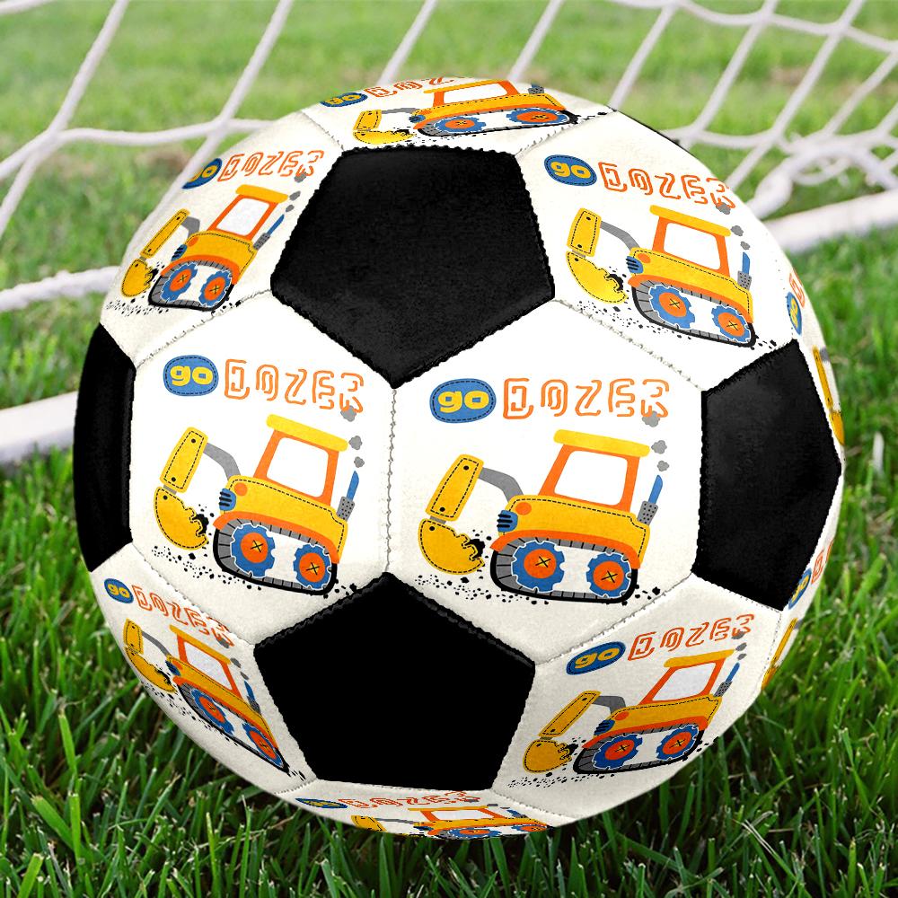 Excavator Theme Size 5 Soccer Ball, Suitable for Both Indoor and Outdoor Matches, a Gift Suitable for Everyone.