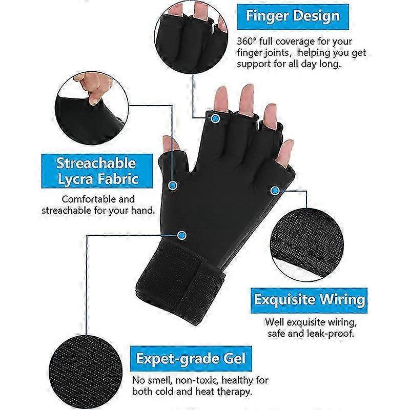 Finger Arthritis Compression Gel Ice Glove For Pain Relief, Reusable Gel Cold Pack Hot & Cold Therapy Glove for Arthritis, Injury & Pain Relief
