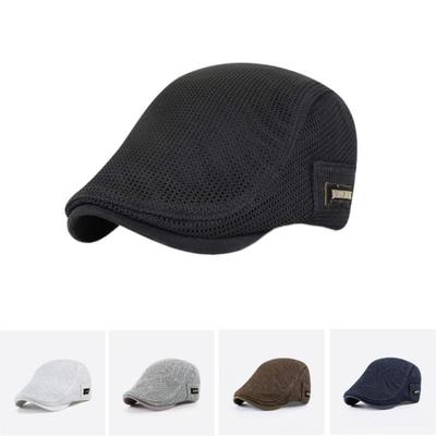 Mesh British Painters Hats Sun Protection Summer Flat Cap New Berets Hat  Men