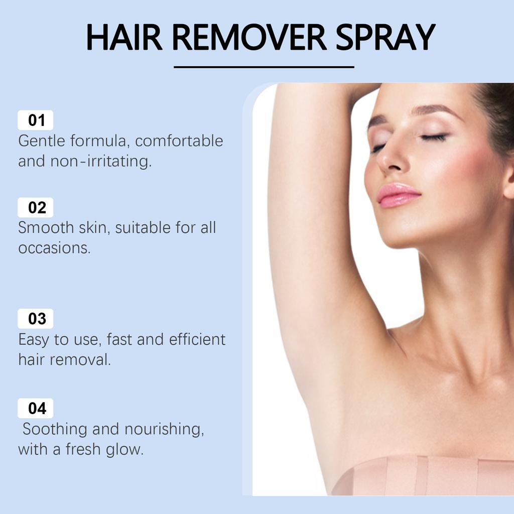 Body Hair Removal Spray Man Easy Permanent Hair Remover Clean Underarms Anti-Drying Prevent Black Spots Mild Depilatory Mousse