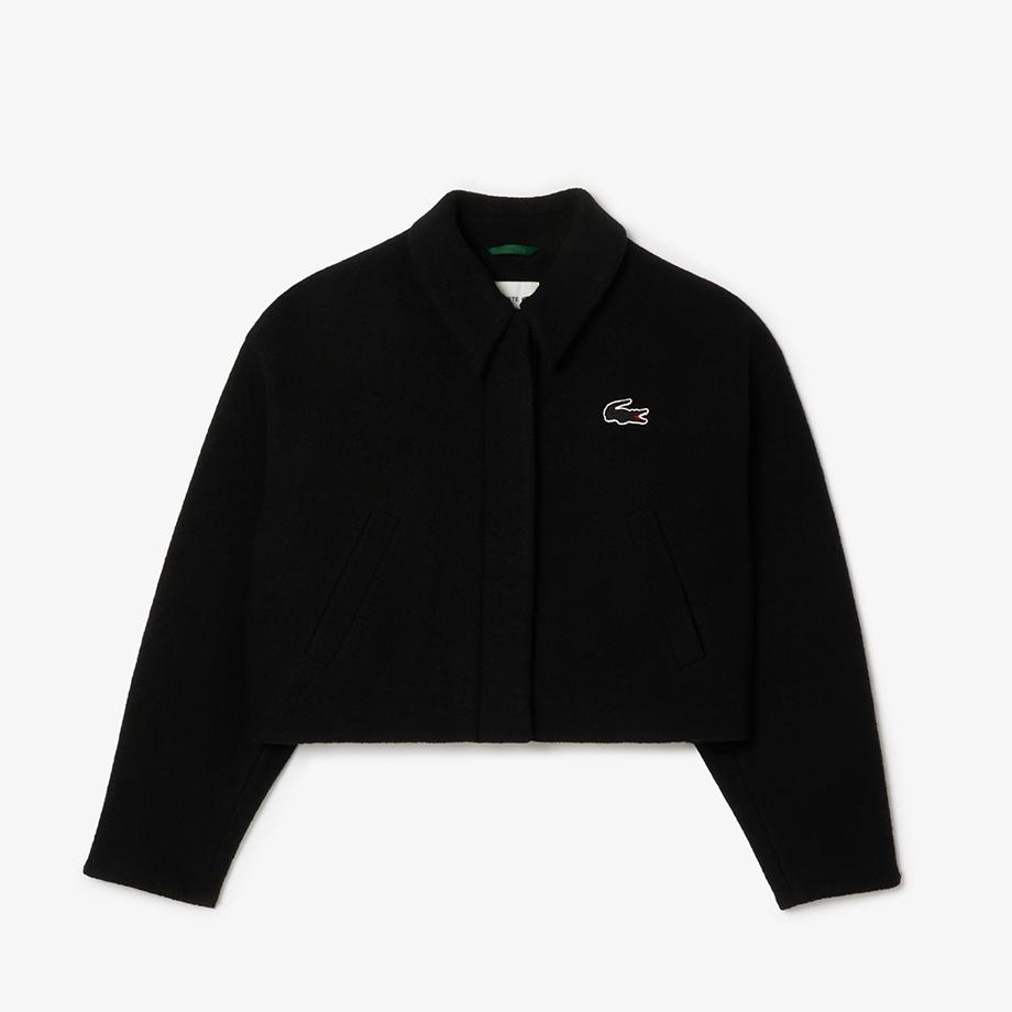 Lacoste Women's Wool Collar Crop Jacket BF8021-54N031