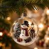 Winter Holiday Decorations Christmas Story Ornament, Acrylic Hanging Angel Santa Claus Keepsake Gifts Candy House Designs, Ball Shape Festive