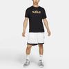 Nike T Shirts Men's Black Crew Neck Moderate Straight Fit DB6179-011