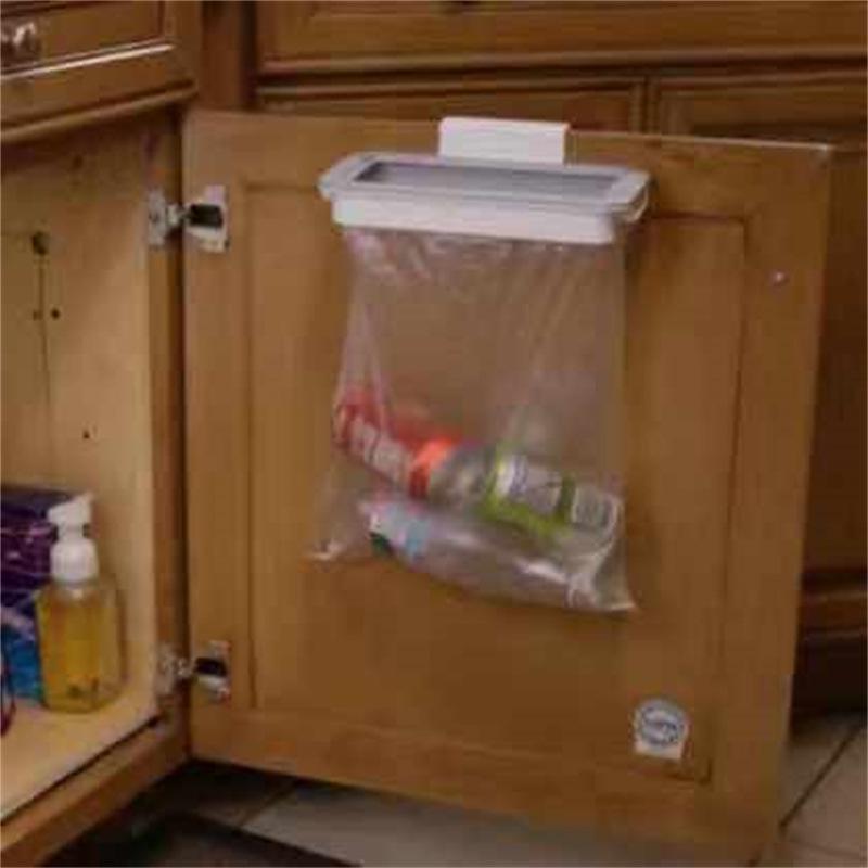 Attach-A-Trash: Cabinet Door Hanging Kitchen Garbage Rack