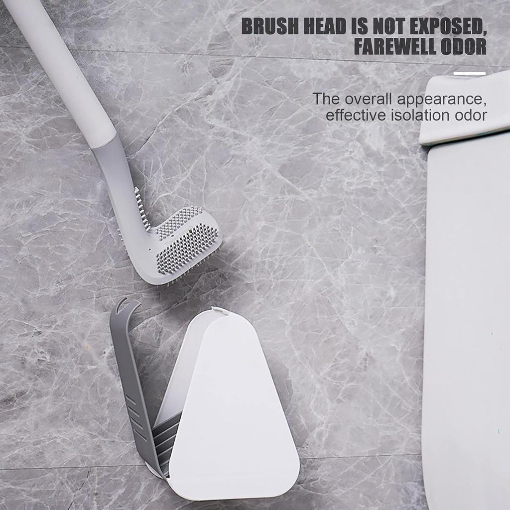 Long Handle Toilet Brush Golf Toilet Brush Silicone Toilet Brush Set Golf Club Toilet Brushes for Bathroom Quick Drying Toilet Bowl Brush and Holder