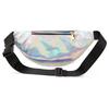 1Pc PU Leather Geometric Pattern Chest Bags for Girls Boys Laser Waterproof Sports Waist Pack Pocket Crossbody Bags