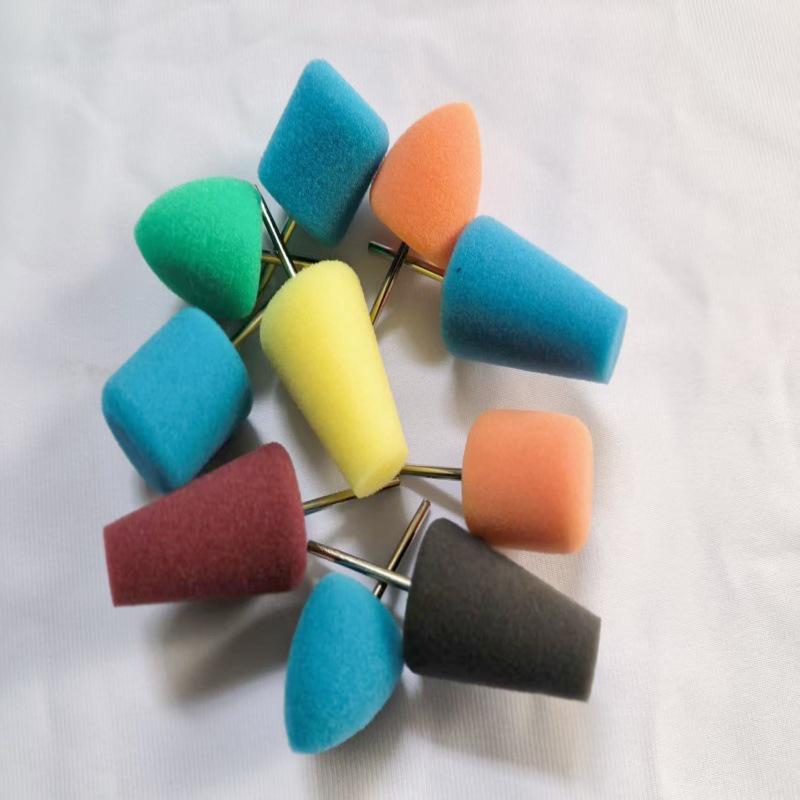 3MM & 6MM Shank Car Polishing & Grinding Sponge Wheel - Cylindrical & Conical Heads for Fine Polishing